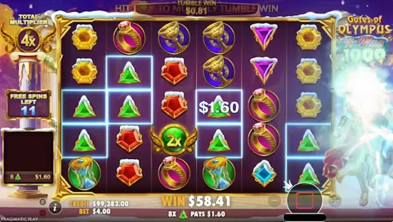 Gates of Olympus Xmas 1000 Free Spins Feature