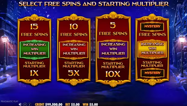 Christmas Carol Free Spins options