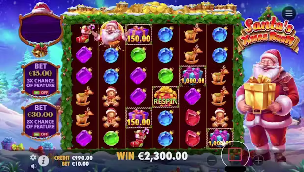 Santa's Xmas Rush Winning spin