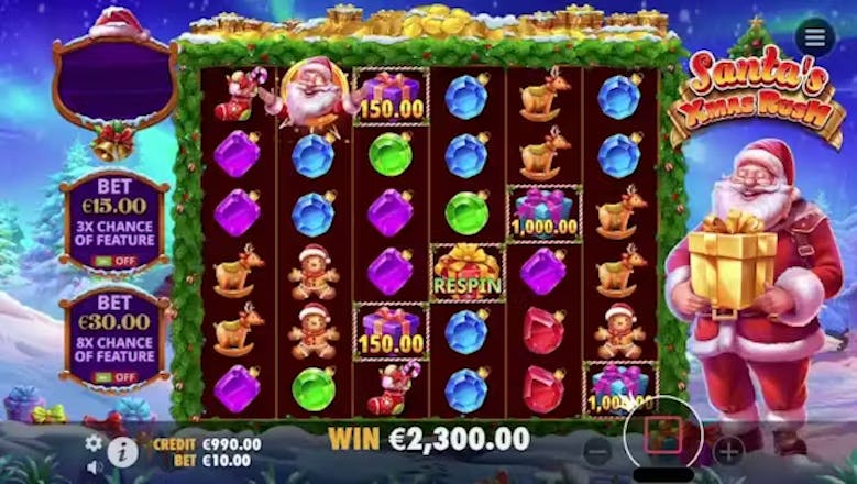Santa's Xmas Rush Winning spin