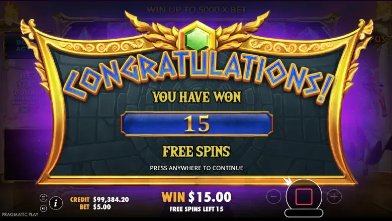 Gates of Olympus Free Spins
