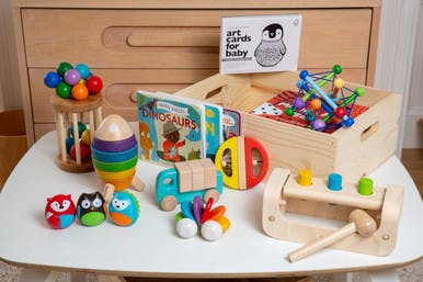 Illustrative toy box assortment