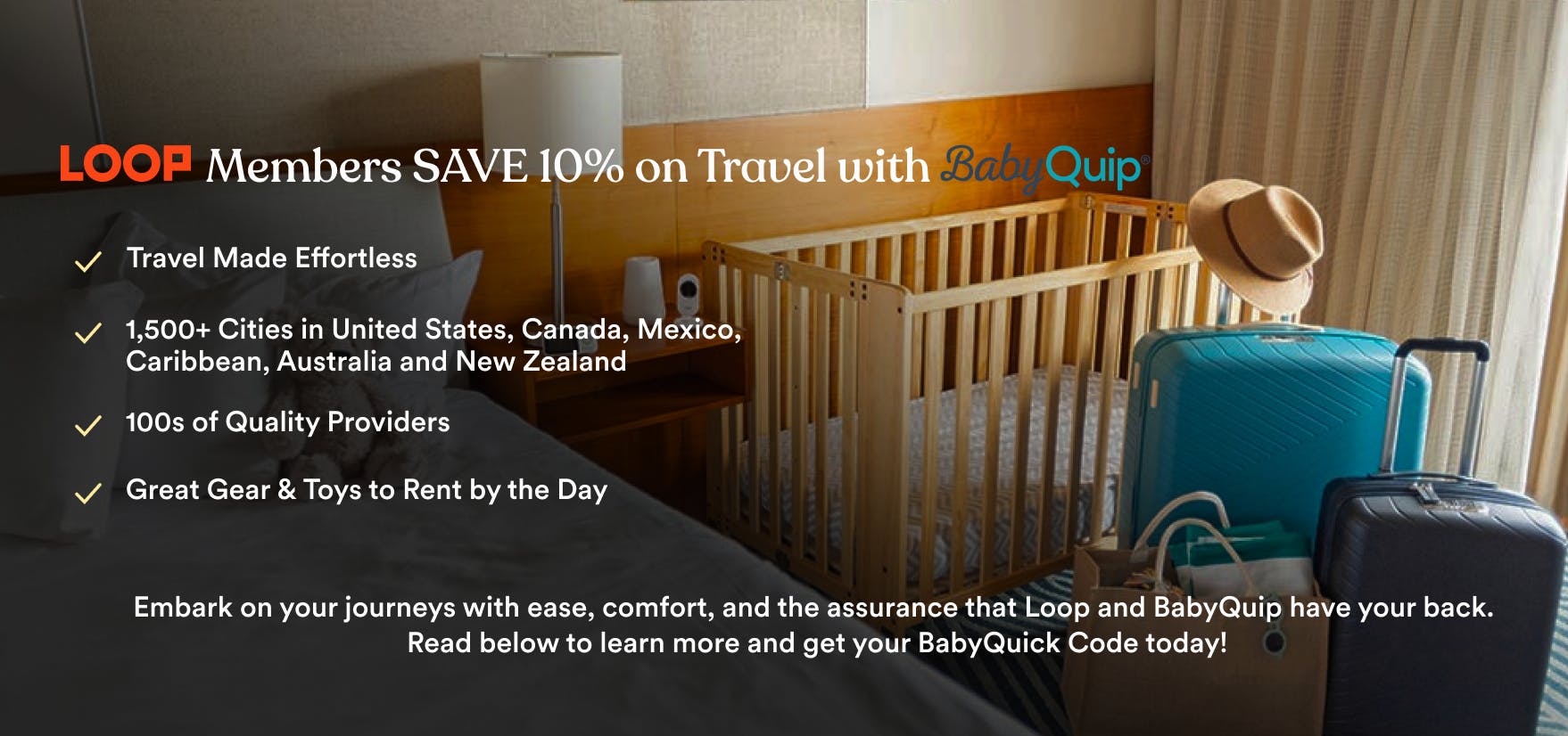 Loop Members Save 10% on Travel with BabyQuip