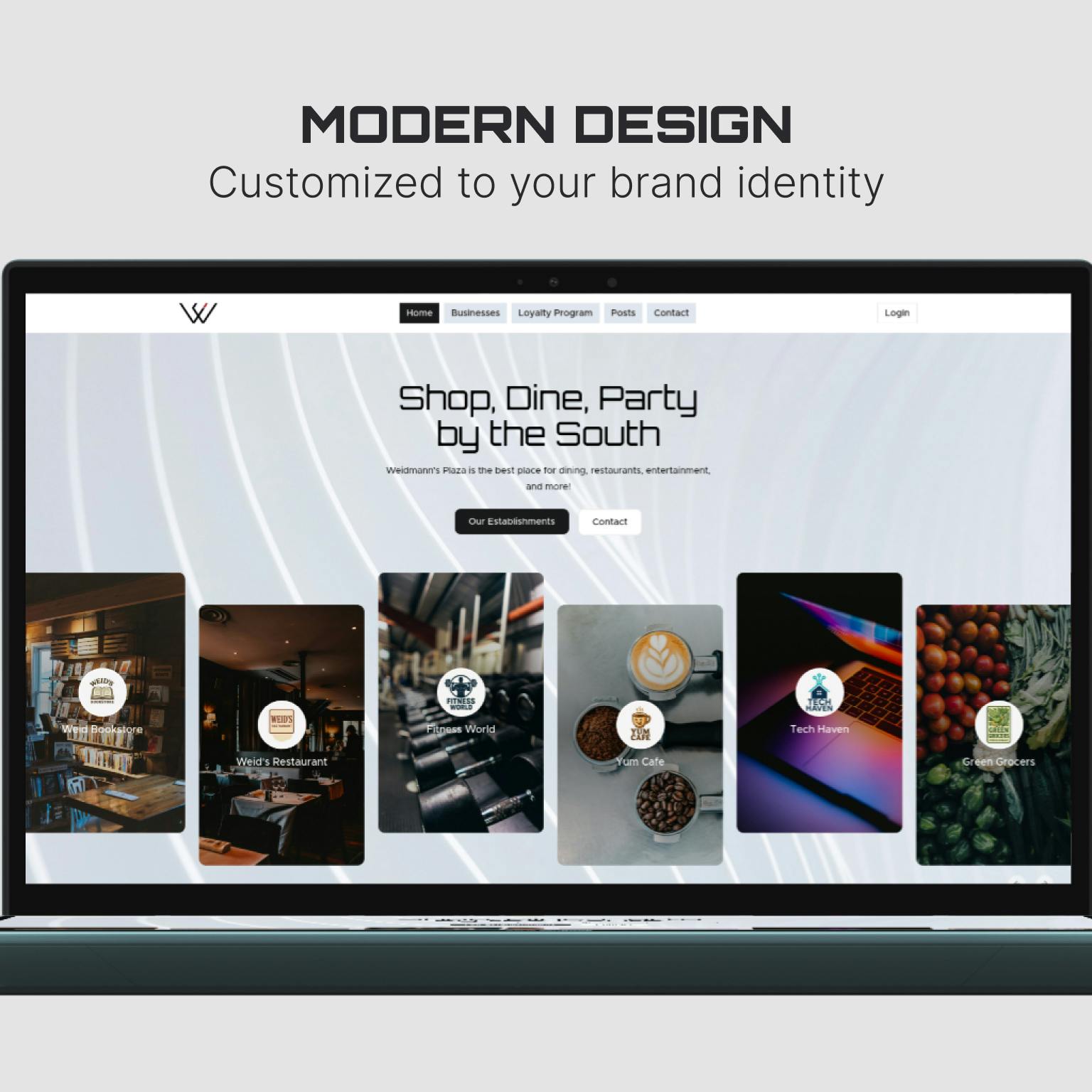 Weidmann's Plaza landing page