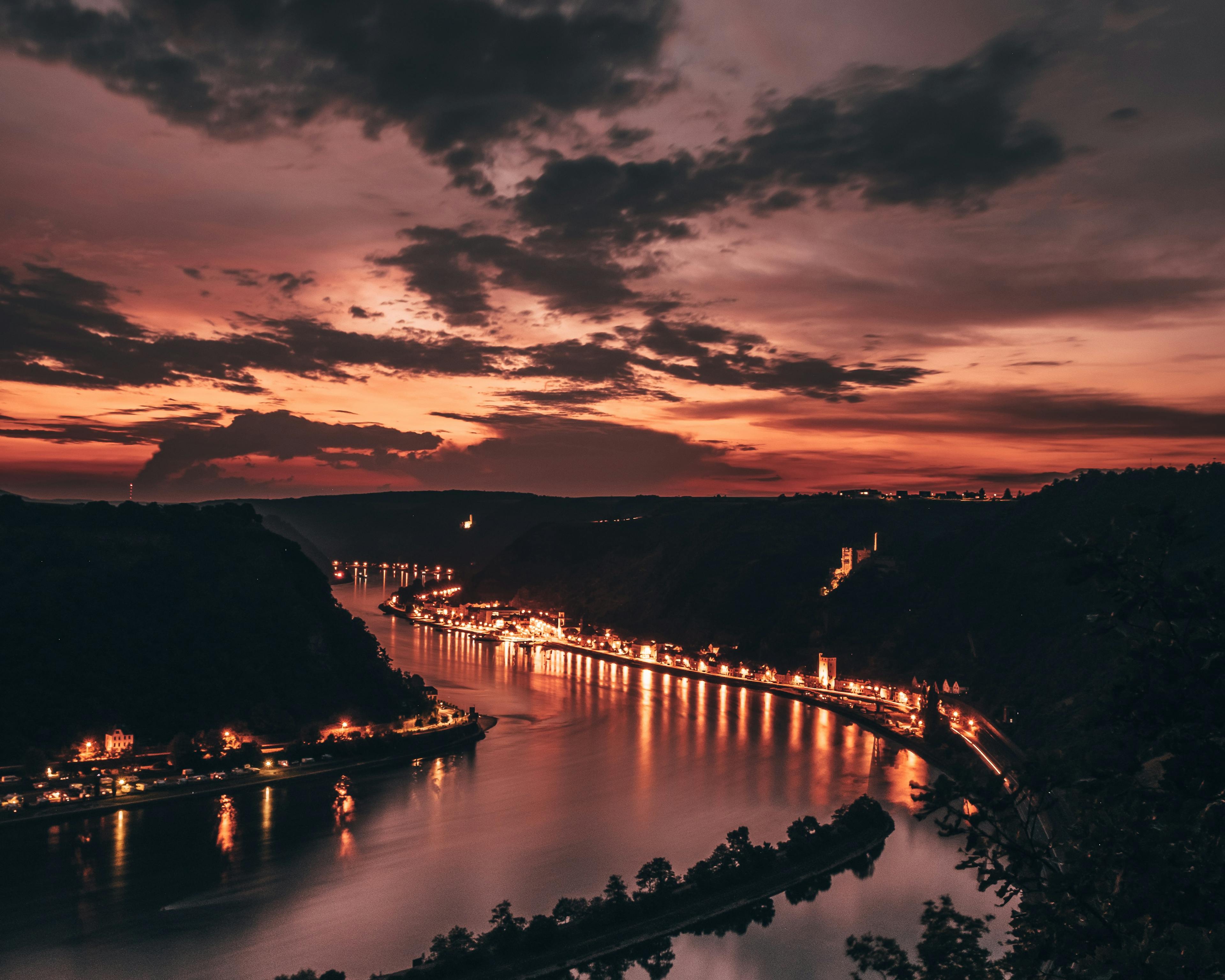 Mittelrhein Abenddämmerung