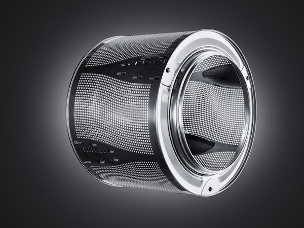 Product shot of a washing machine drum