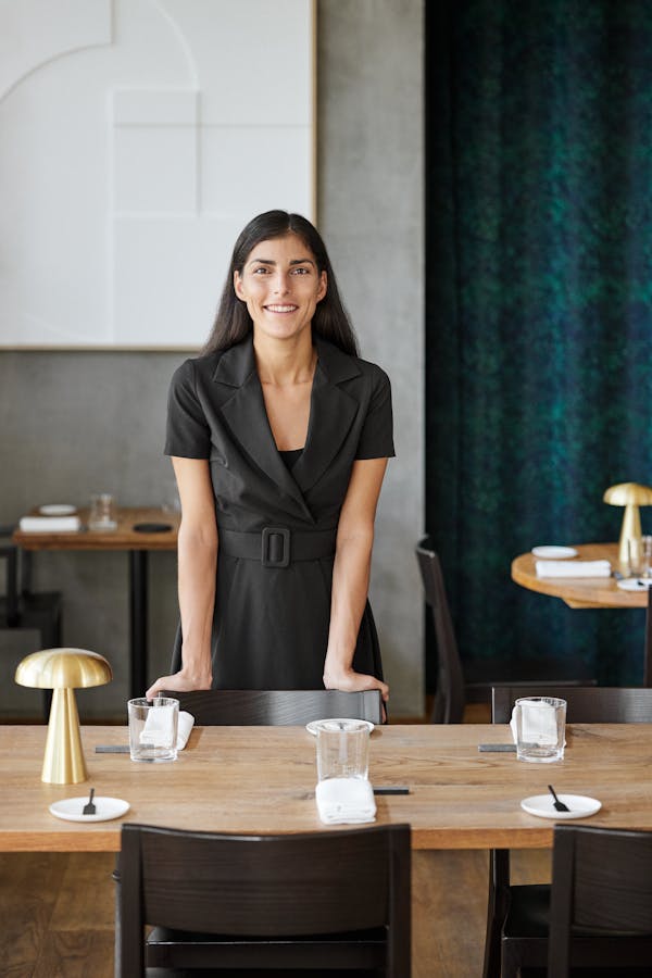 Portrait of Maria Ventola, the chef de service at the restaurant Anna