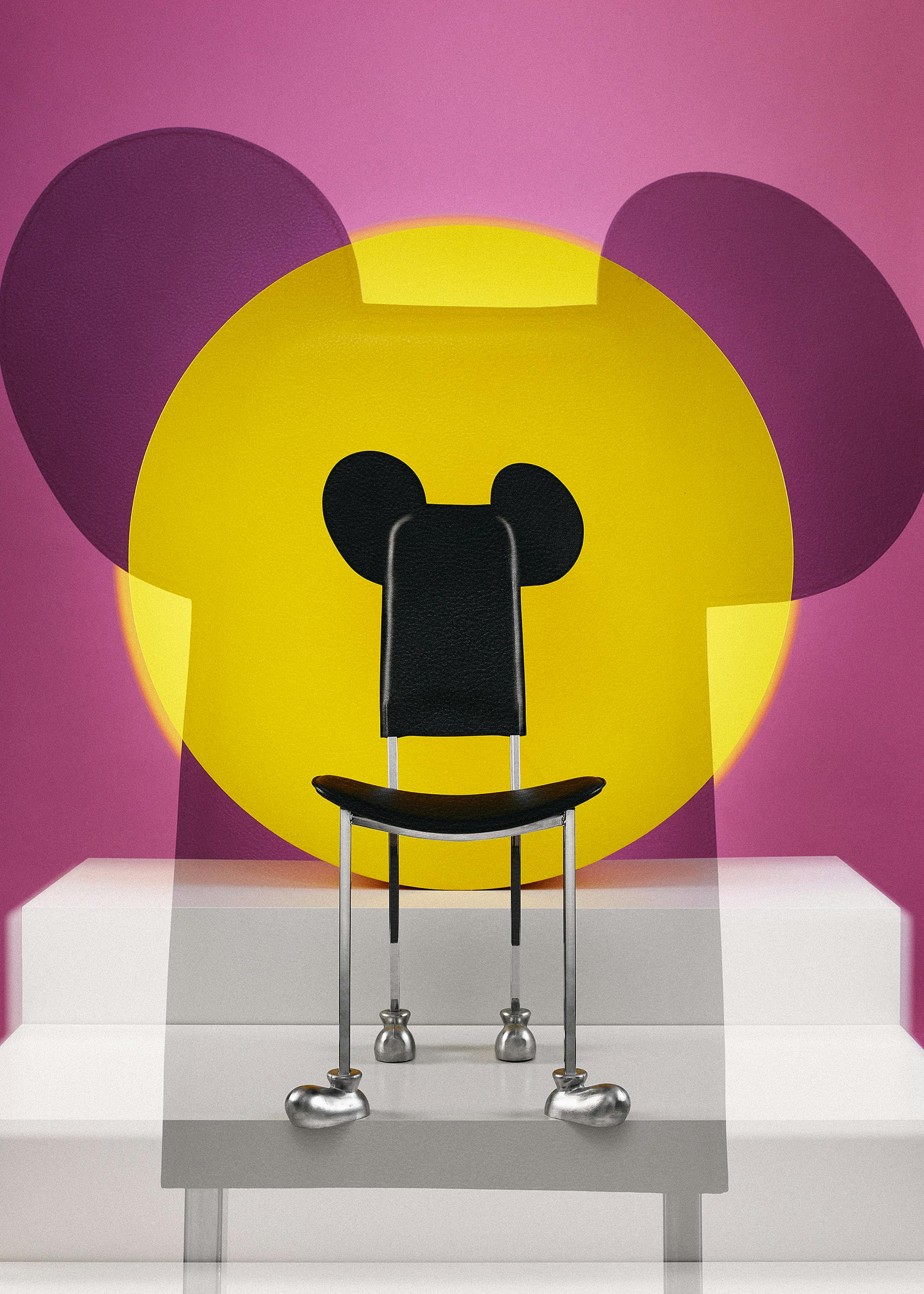Multiple analoge exposure of the chair Garriris by Spanish designer Javier Mariscal