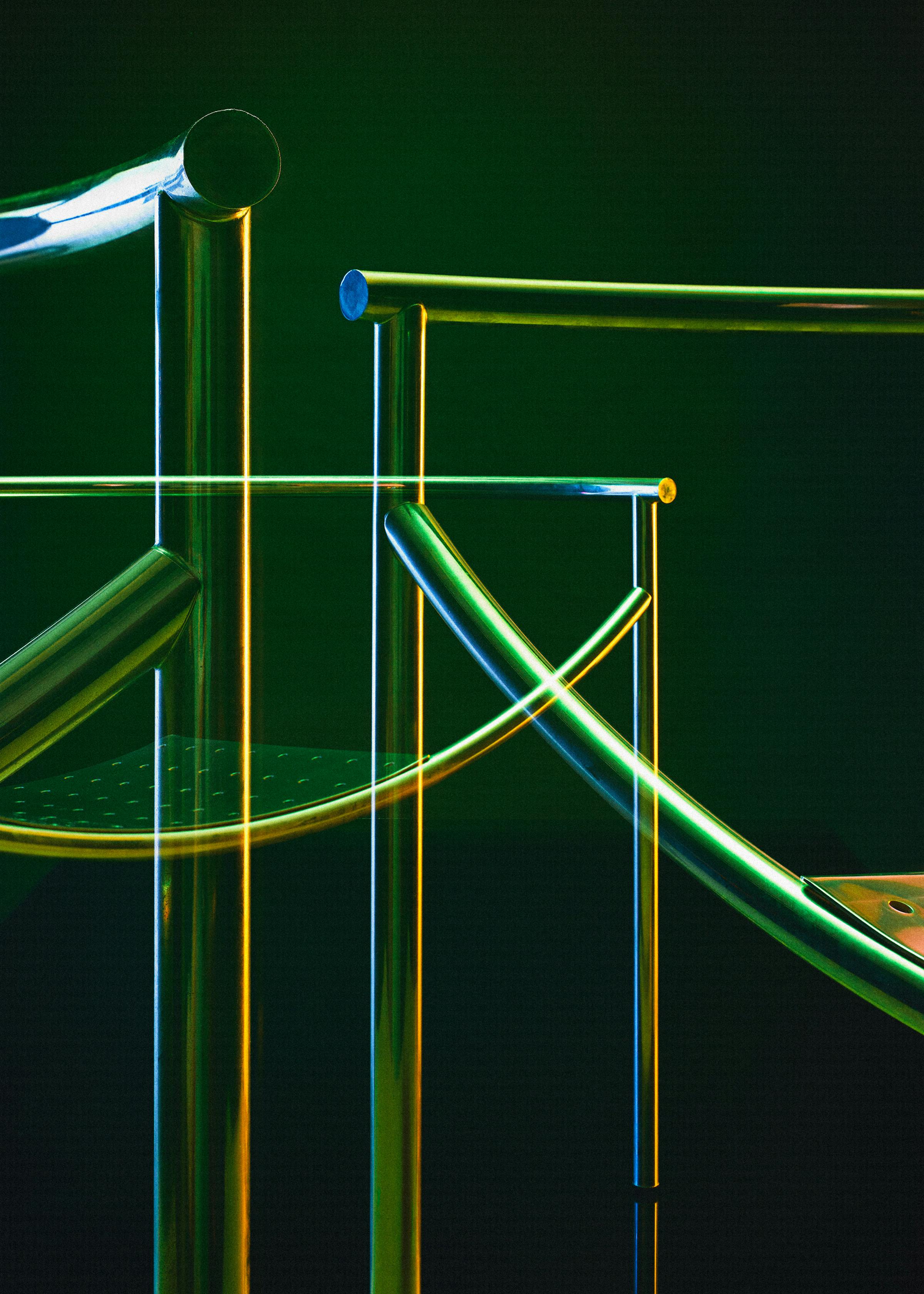 Multiple analogue exposure of Dr. Sonderbar Chair by french designer Philippe Starck