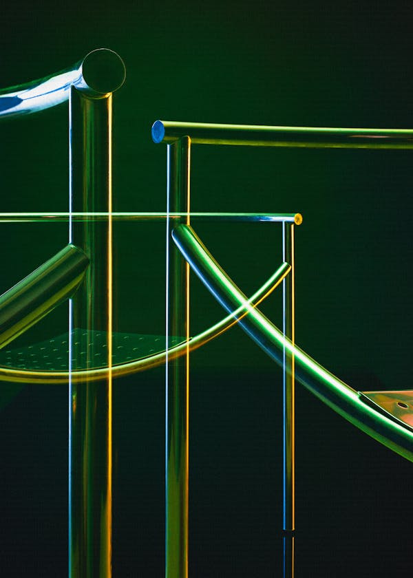 Multiple analogue exposure of Dr. Sonderbar Chair by french designer Philippe Starck