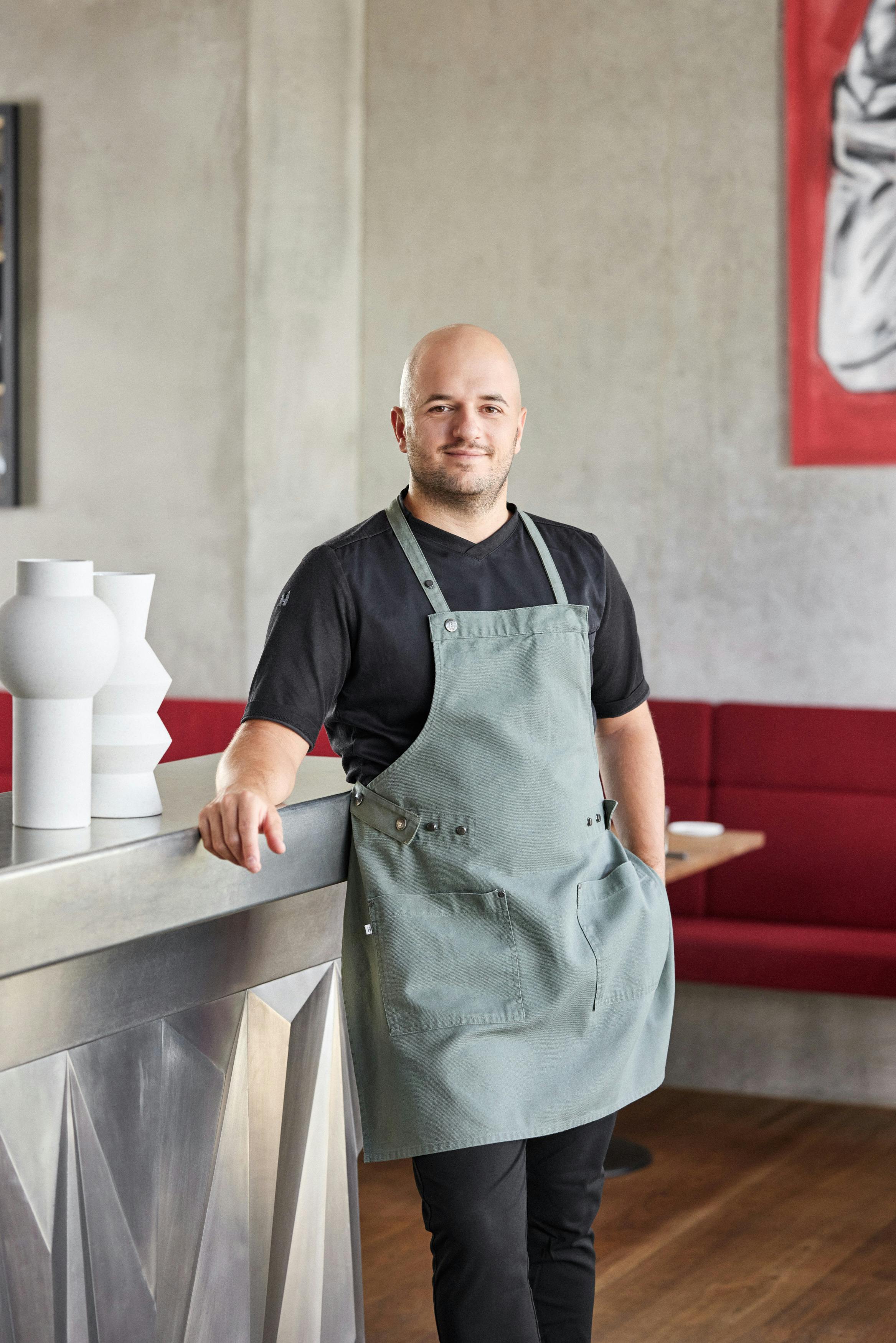 Portrait of Stefanoe Corrado, the head chef at Restaurant Anna