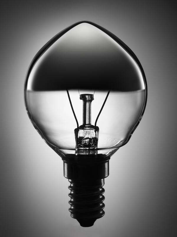 Close-up of the filament of an old-fashioned light bulb