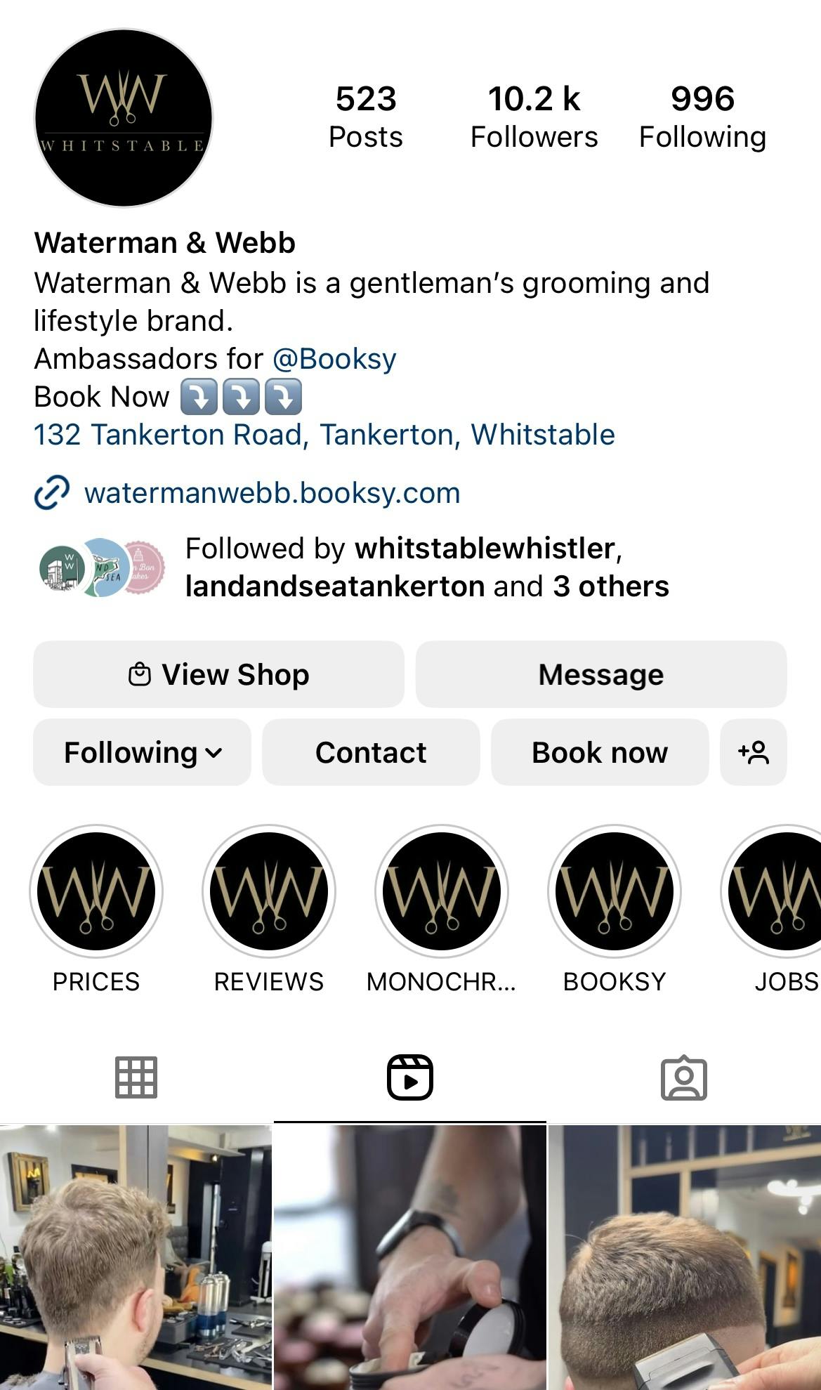 Waterman & Webb Instagram