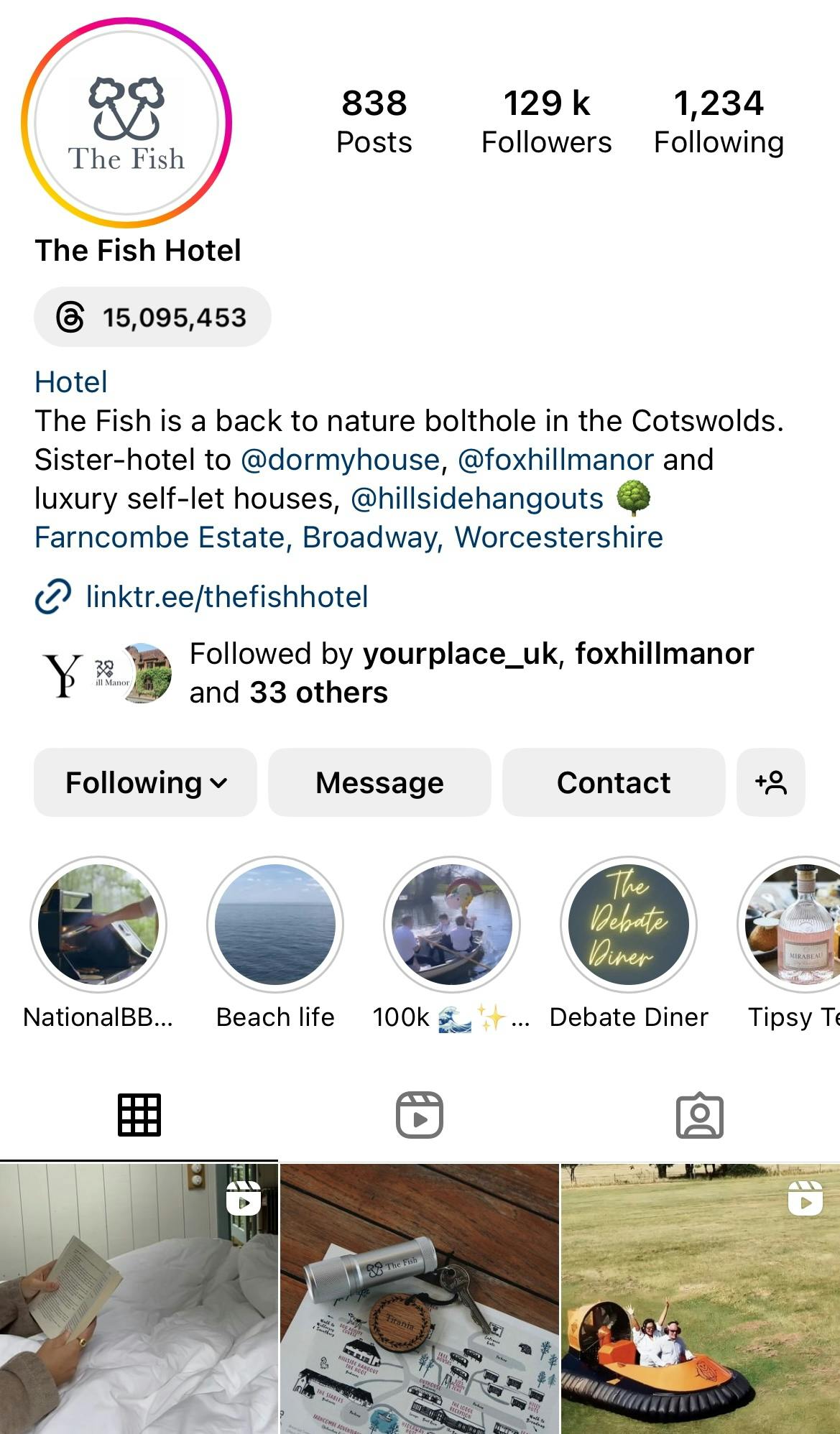 The Fish Hotel Instagram