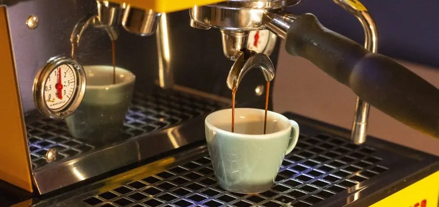 Yellow Coffee machine