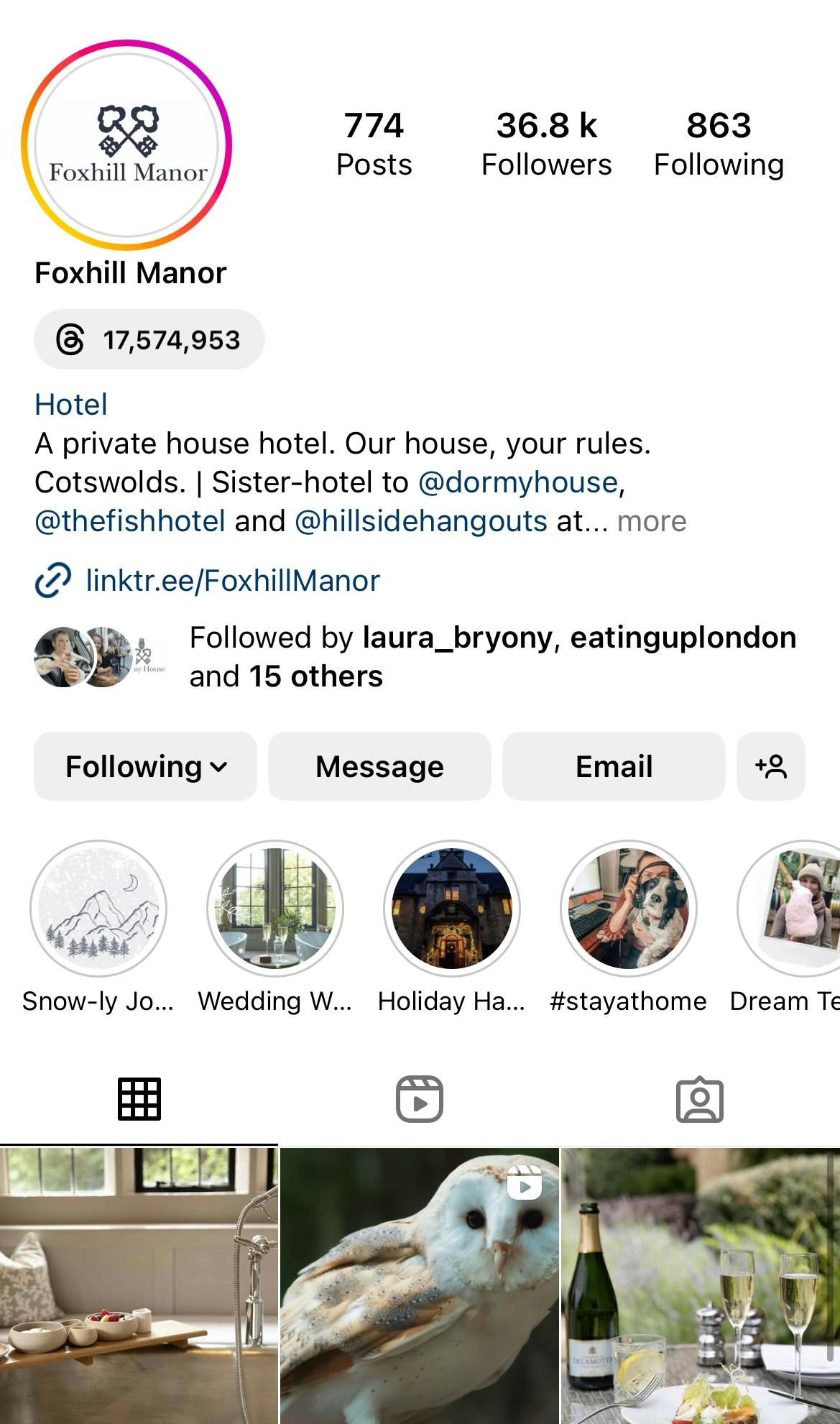 Foxhill Manor Instagram