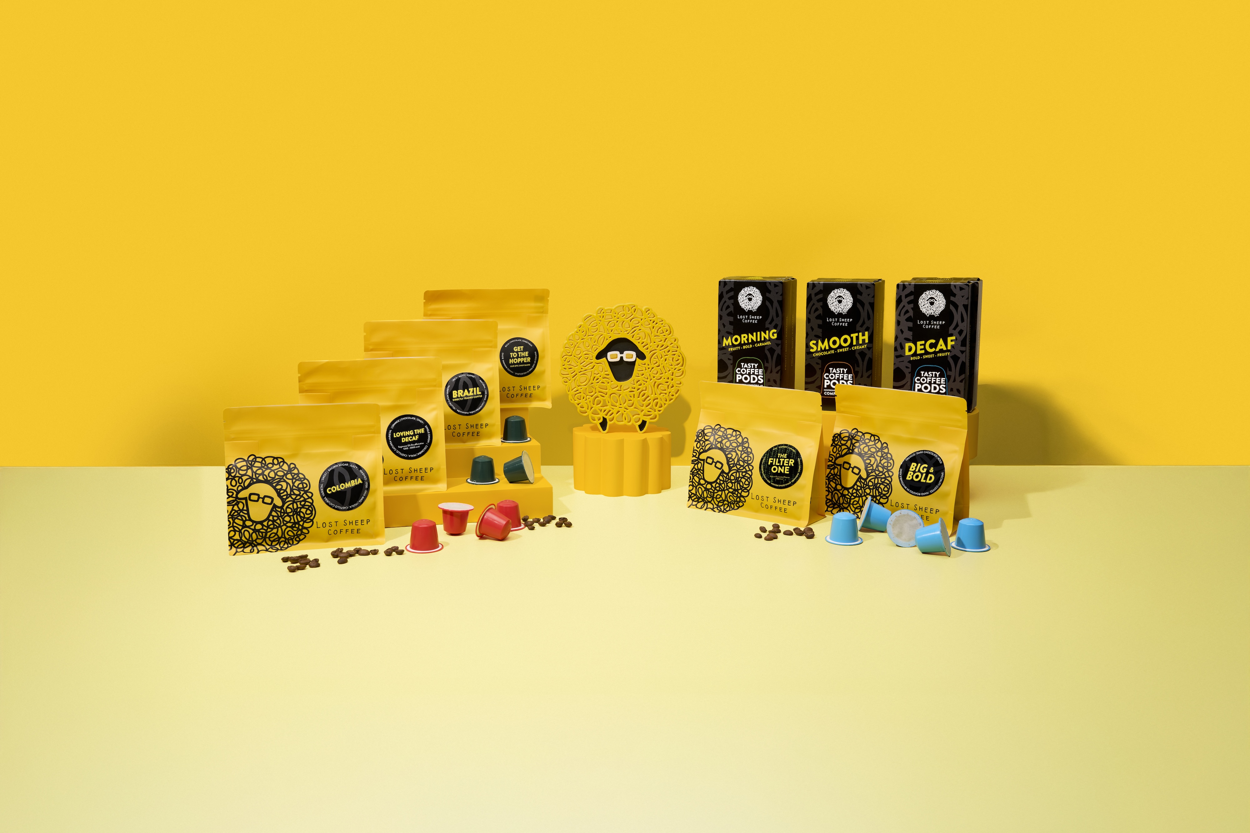 Lost Sheep Coffee collection of packages
