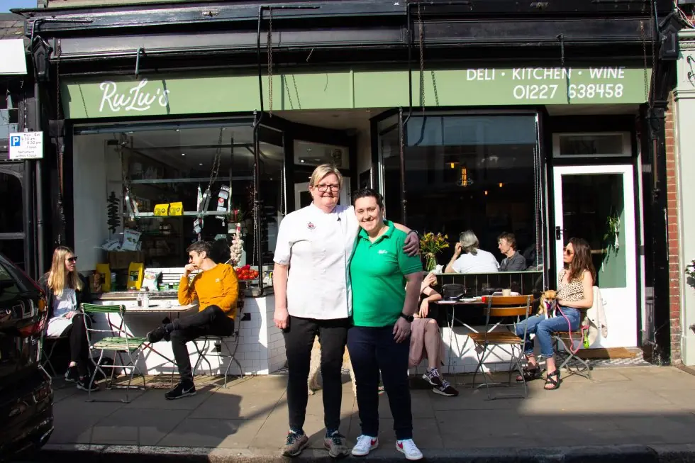 Ruth and Lucy outside Rulu's Whitstable