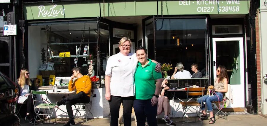 Ruth and Lucy outside Rulu's Whitstable