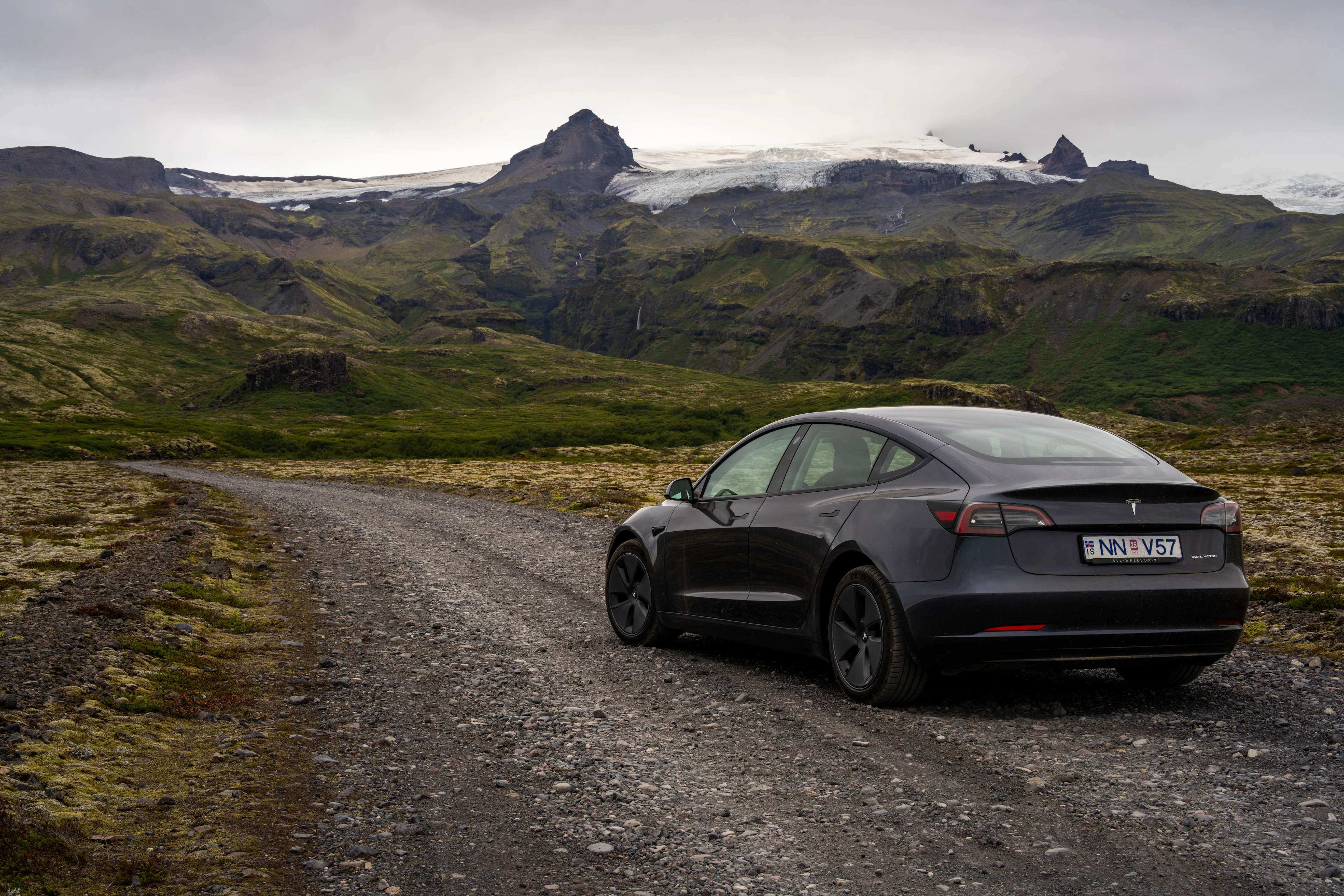 Iceland Road in the Vestrahorn area