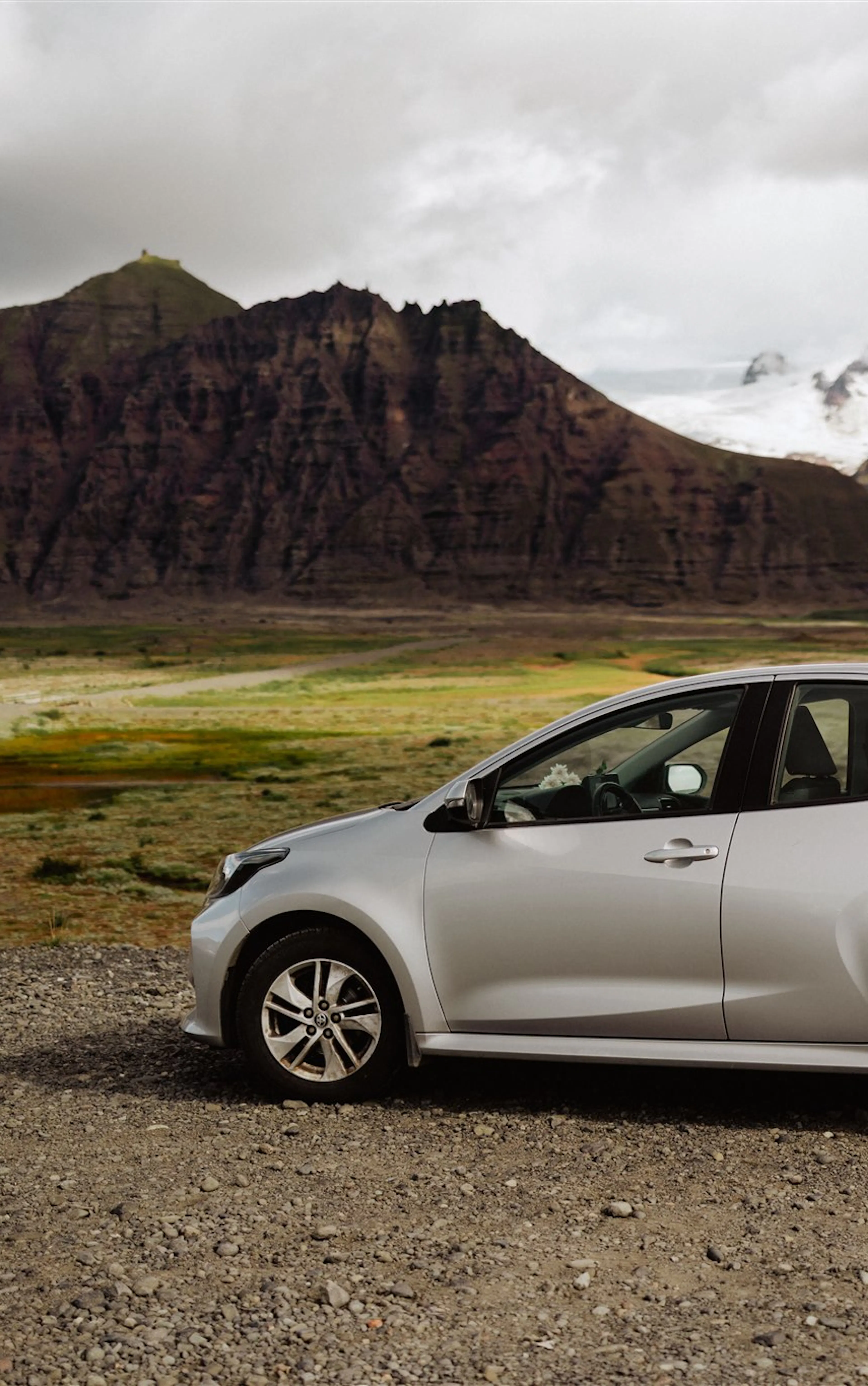 Toyota yaris glacier mountains
