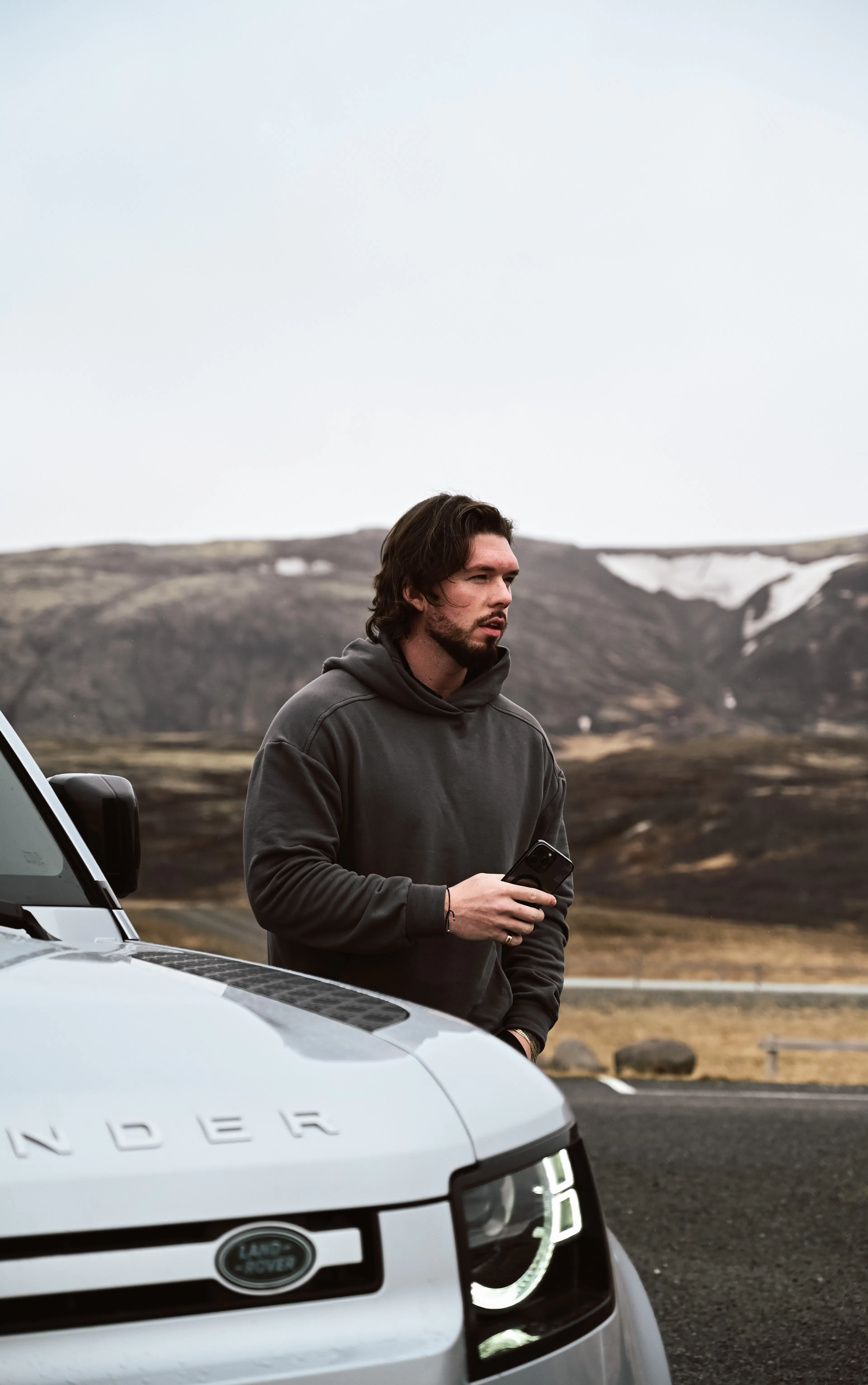 Man with defender portrait
