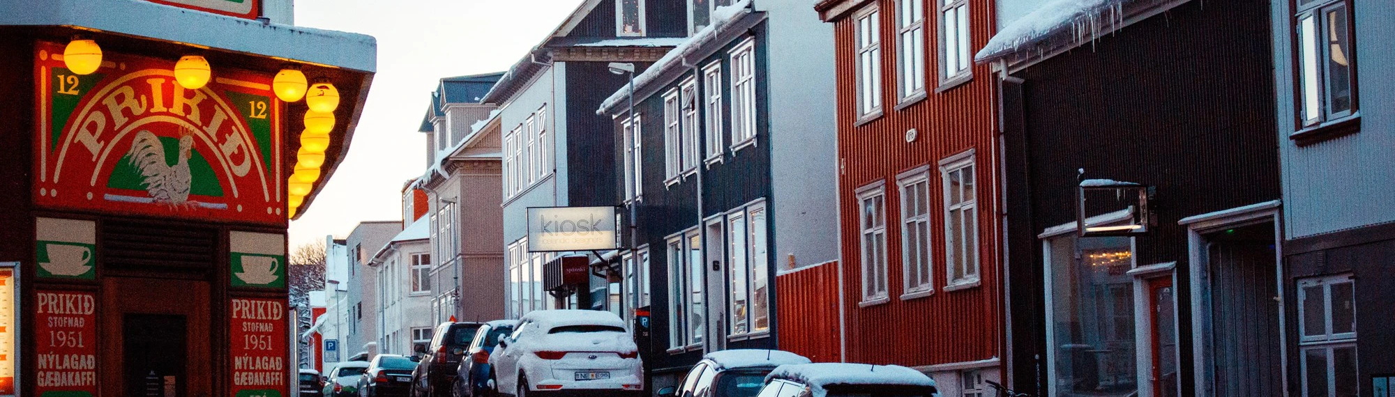 Urbane Straße auf Island