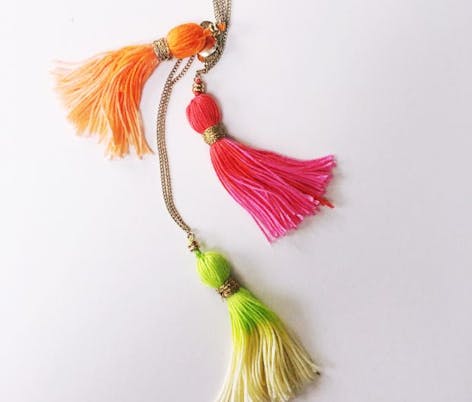 How to make a tassel necklace free tutorial by christine leech