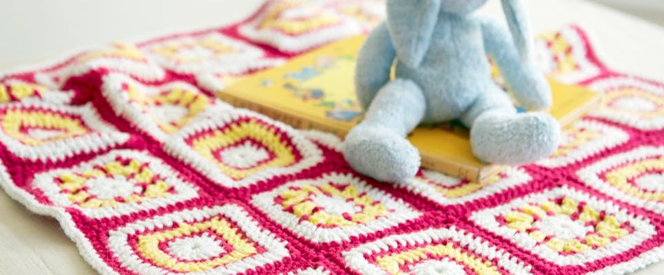 crochet granny square blanket