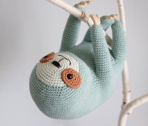 ollie the sloth crochet amigurumi pattern by irene strange