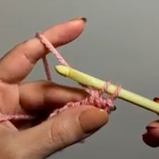 Tunisian crochet step 1