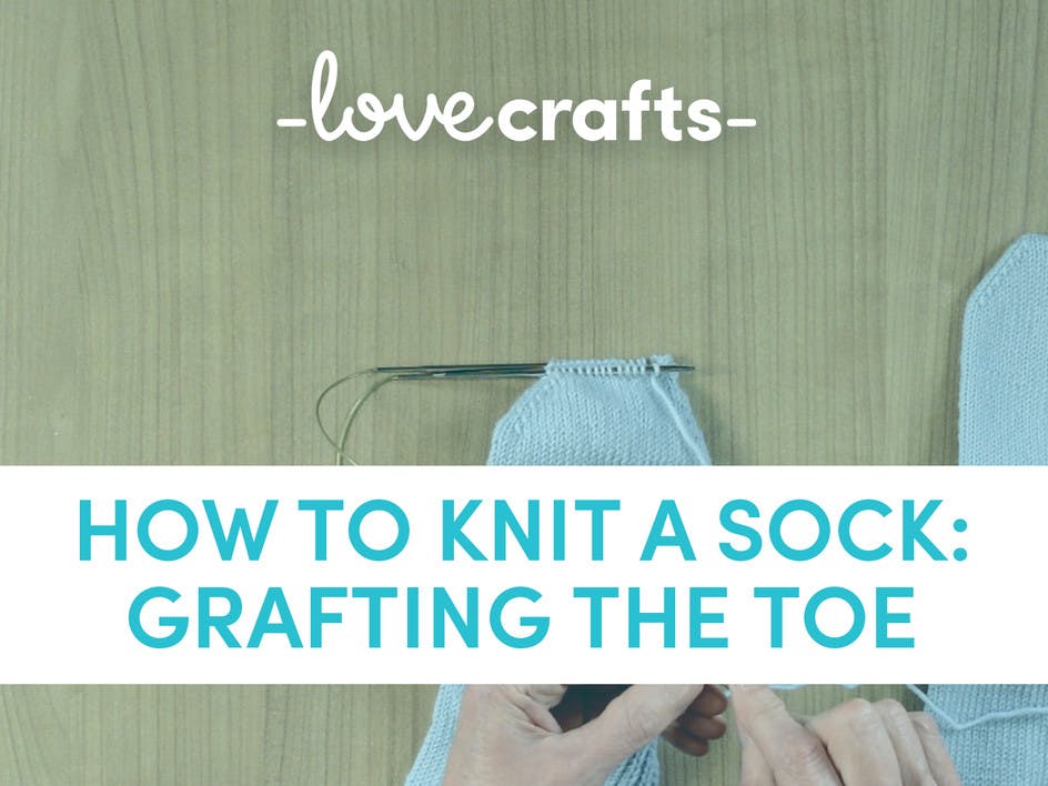 How to knit a sock: Step 10 grafting the toe
