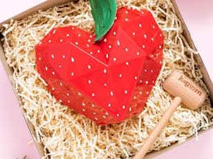 Kaboom Chocolaka Large Geometric Heart Chocolate Pinatas Mold