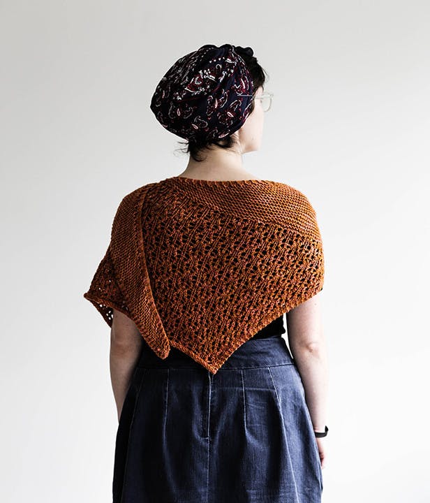 Copper and Candlewax Shawlette in The Yarn Collective Pembroke Worsted 