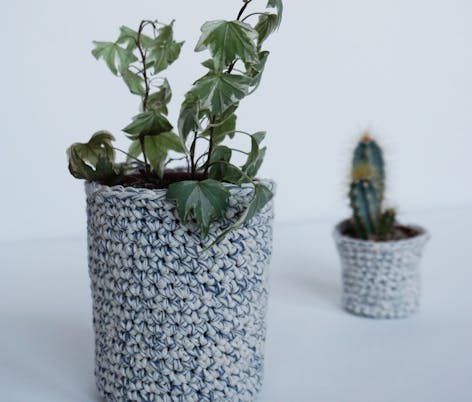 Crochet a plant pot cover!