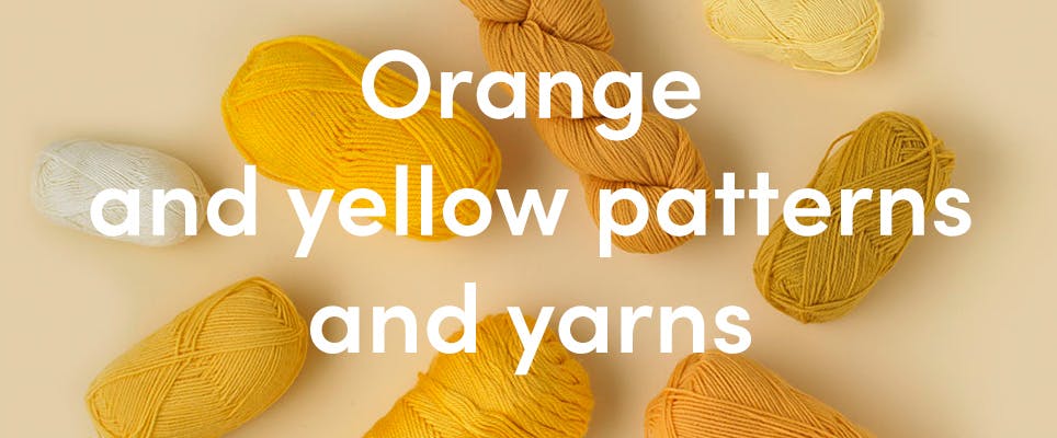 Knitting in orange and yellow - from palest lemon to deepest marmalade