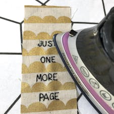 Removing pen lines with a hot iron