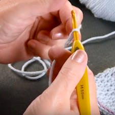 ch3 and slip stitch
