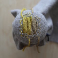 Weaving darning method step 5