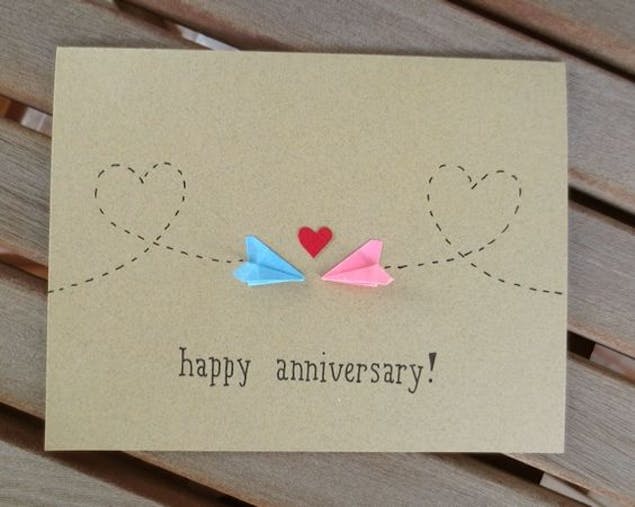 iMPACTGift Happy Anniversary gift for Husband Wife Greeting Card