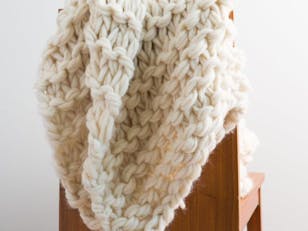 Arm Knit Chunky Garter Stitch Blanket