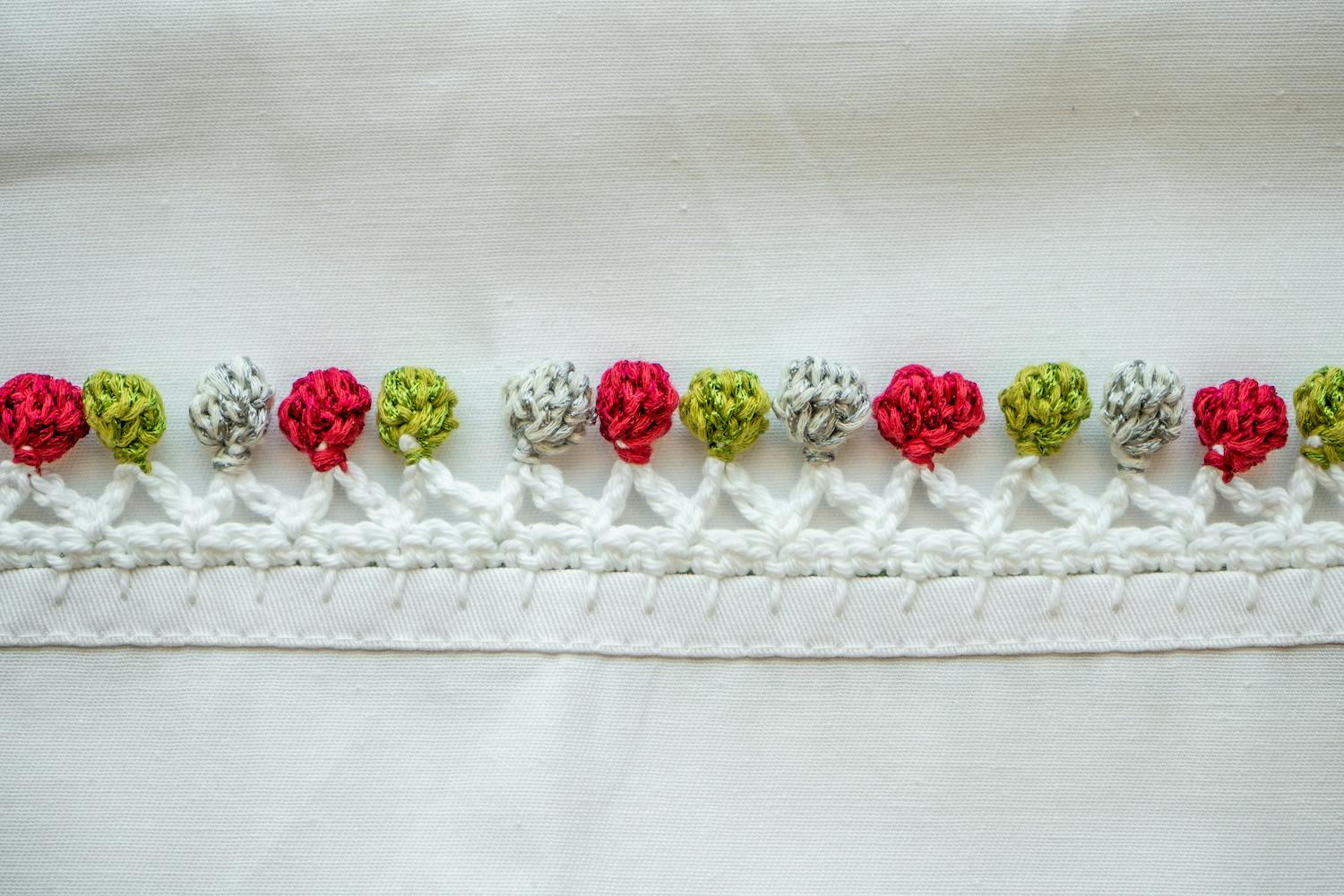 How to crochet tea towel edgings LoveCrafts