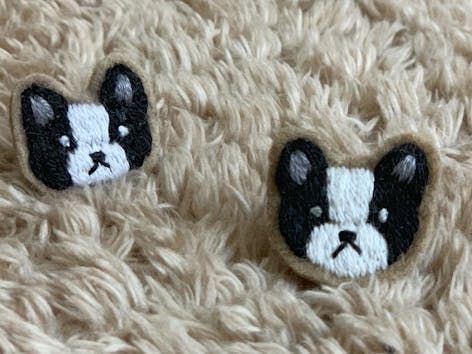 Perfect pooch embroidered earring tutorial