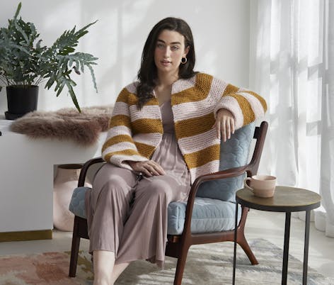 Debbie Bliss Zarah design in Merion yarn