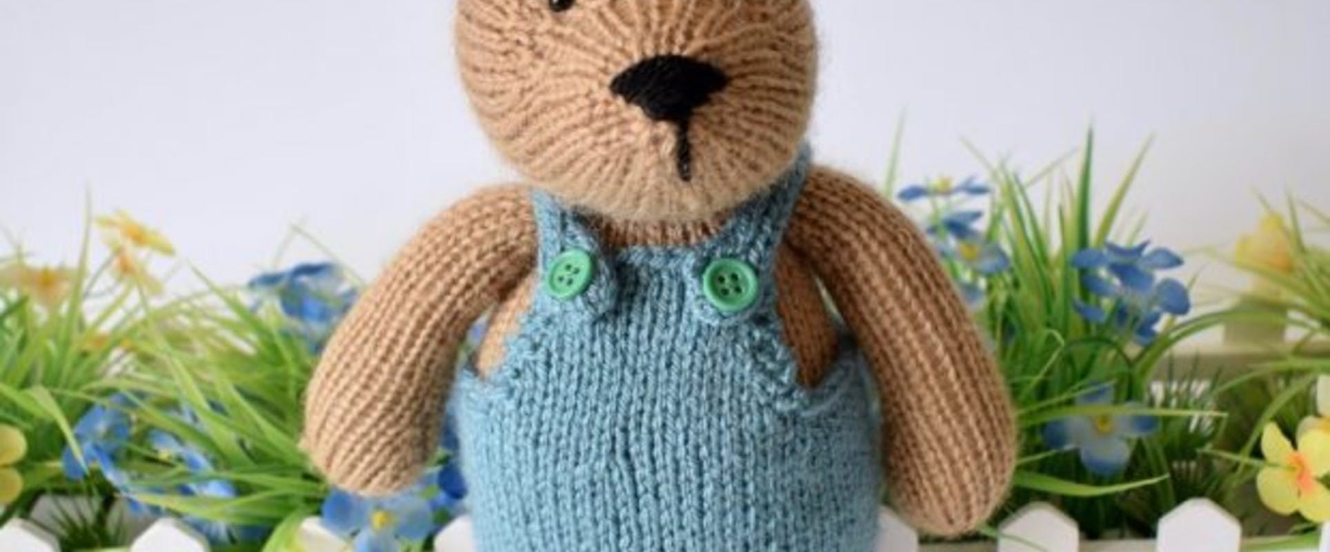 Teddy Bear Sweater knitted with Stockinette stitch- [ EASY Pattern &  Tutorial ]
