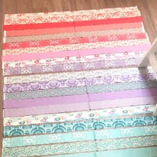 quilting strips laid out