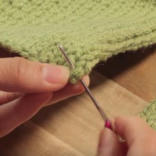 how to mattress stitch - insert your needle