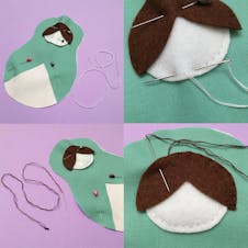 Pinning together fabric