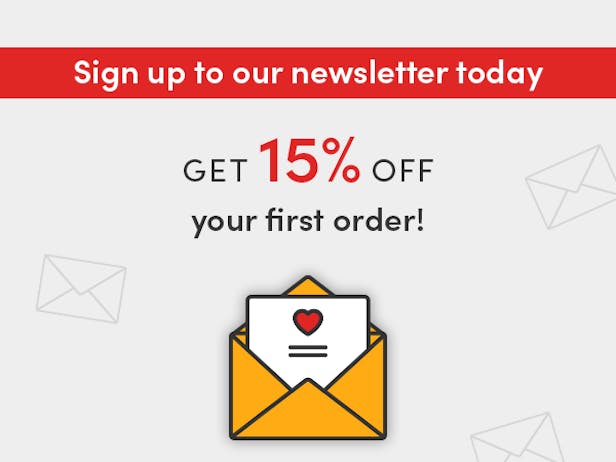 Subscribe and get 15% off your first order! 