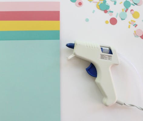 DIY Paper Party Hat materials